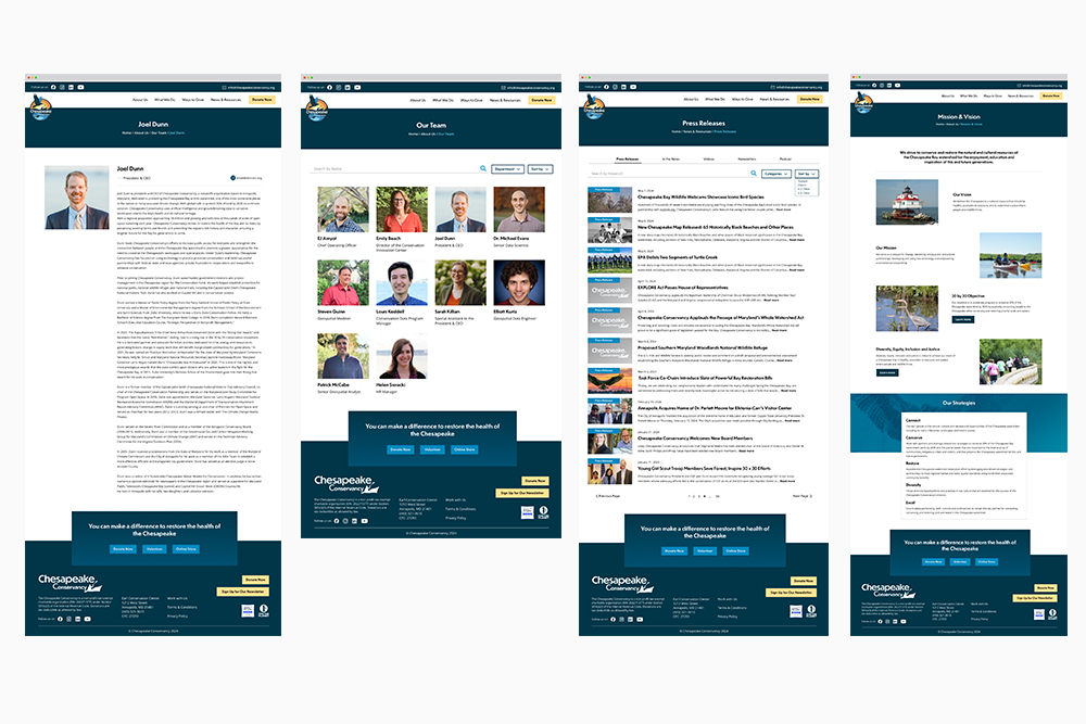 Chesapeake Conservancy Wireframes